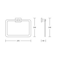Полотенцедержатель кольцевой VBI MARS BLACK