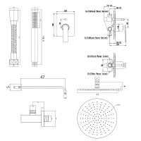 Душова система KOHLMAN EXPERIENCE 25 CHROME + BOX прихованого монтажу