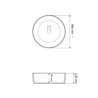 Умивальник (раковина) VBI PRATO WHITE накладний