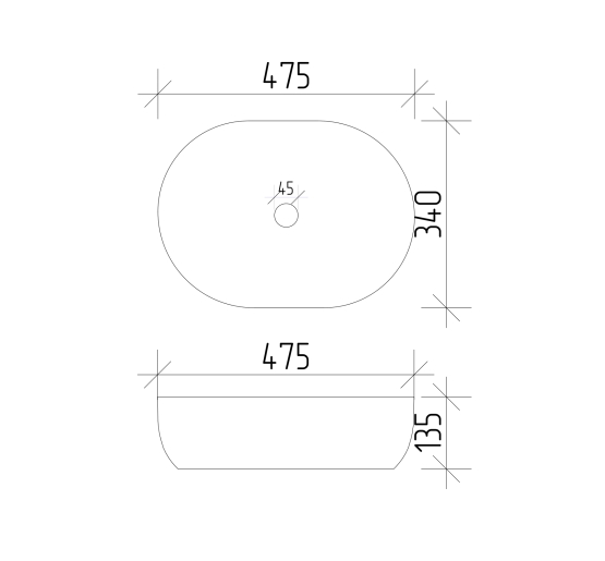 Умивальник (раковина) VBI MODENA S WHITE накладний