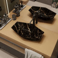 Умывальник (раковина) VBI VENEZIA S MARBLE BLACK MATT накладной