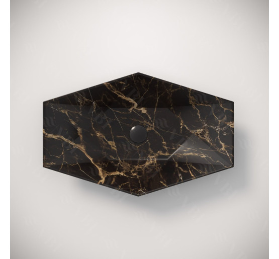 Умывальник (раковина) VBI VENEZIA S MARBLE BLACK MATT накладной