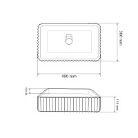 Умивальник (раковина) VBI FLORENTIA LIGHT GREEN MATT накладний
