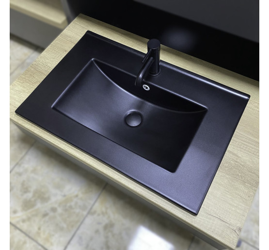 Умивальник (раковина) VBI FERRARA 70 BLACK MATT врізний