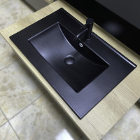 Умивальник (раковина) VBI FERRARA 70 BLACK MATT врізний