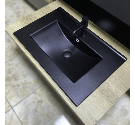 Умивальник (раковина) VBI FERRARA 70 BLACK MATT врізний