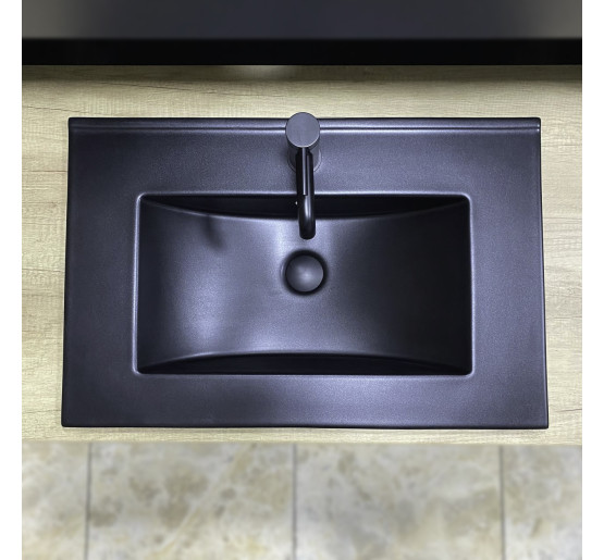 Умивальник (раковина) VBI FERRARA 70 BLACK MATT врізний