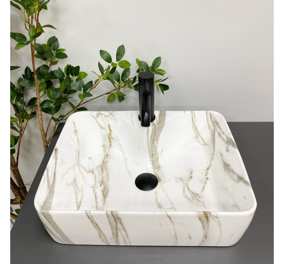 Умивальник (раковина) VBI FORLI MARMO GLOSSY накладний