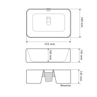 Умивальник (раковина) VBI ARABBA M WHITE накладний