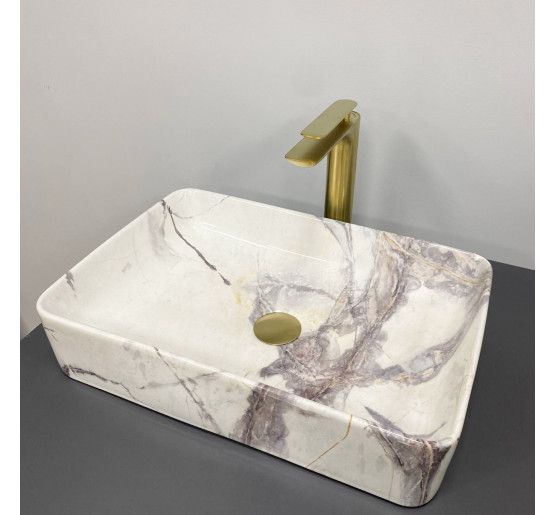 Умывальник (раковина) VBI TRIEST 50 STAINS GLOSSY накладной