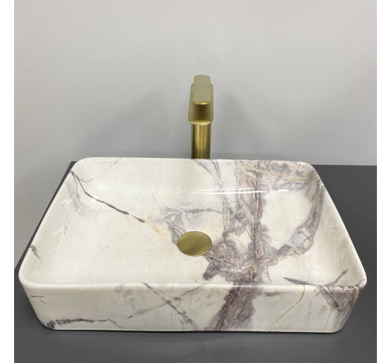 Умывальник (раковина) VBI TRIEST 50 STAINS GLOSSY накладной