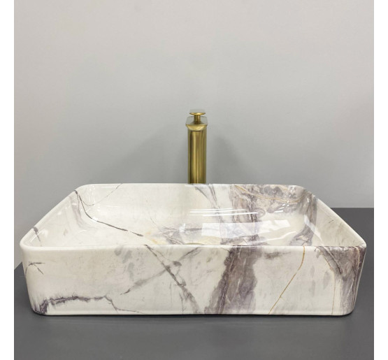 Умывальник (раковина) VBI TRIEST 50 STAINS GLOSSY накладной