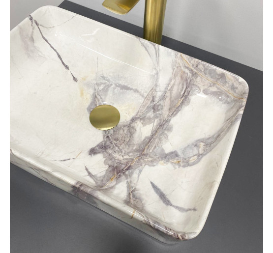 Умывальник (раковина) VBI TRIEST 50 STAINS GLOSSY накладной