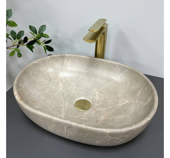 Умывальник (раковина) VBI MODENA S BEIGE STONE MATT накладной