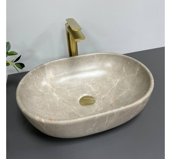 Умывальник (раковина) VBI MODENA S BEIGE STONE MATT накладной