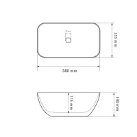 Умывальник (раковина) VBI AVEZZANO GREY MATT накладной