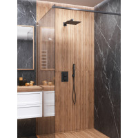 Душова система CORSAN ADOUR BLACK з термостатом + BOX прихованого монтажу