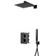 Душевая система CORSAN ADOUR BLACK с термостатом + BOX скрытого монтажа