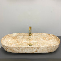 Умивальник (раковина) VBI TERNI M TRAVERTINE накладний