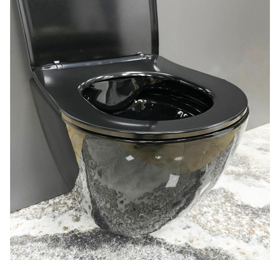 Подвесной унитаз VBI VULCANO BLACK GLOSSY