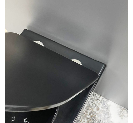 Подвесной унитаз VBI VULCANO BLACK GLOSSY