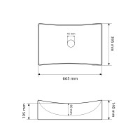 Умивальник (раковина) VBI VIAREGGIO M WHITE накладний
