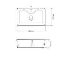 Умивальник (раковина) VBI FORLI MARMO GLOSSY накладний