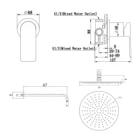 Душевая система KOHLMAN PROXIMA 30 CHROME + BOX скрытого монтажа