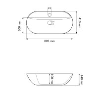 Умивальник (раковина) VBI TERNI M WHITE накладний