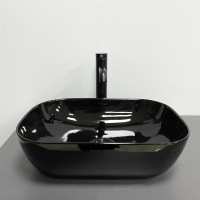 Умивальник (раковина) VBI RAVENNA BLACK GLOSSY накладний