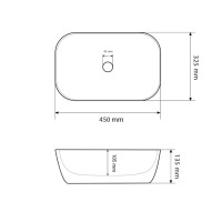 Умивальник (раковина) VBI RAVENNA BLACK GLOSSY накладний