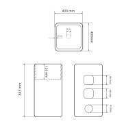 Умивальник (раковина) VBI LUKKA WHITE підлоговий