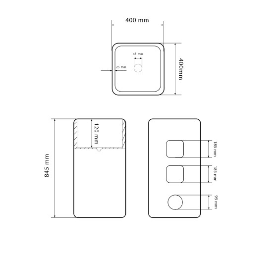 Умивальник (раковина) VBI LUKKA WHITE підлоговий