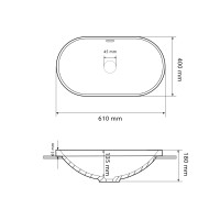 Умивальник (раковина) VBI GAETA WHITE врізний