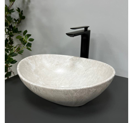 Умивальник (раковина) VBI PARMA LIGHT STONE MATT накладний