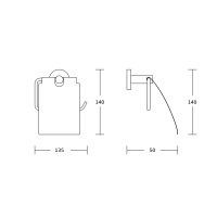 Тримач для туалетного паперу з кришкою VBI URANUS BLACK