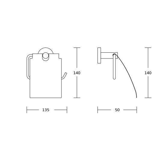 Тримач для туалетного паперу з кришкою VBI URANUS BLACK