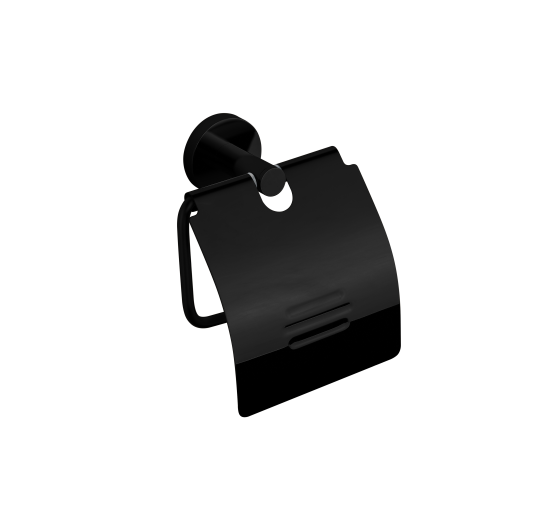 Тримач для туалетного паперу з кришкою VBI URANUS BLACK