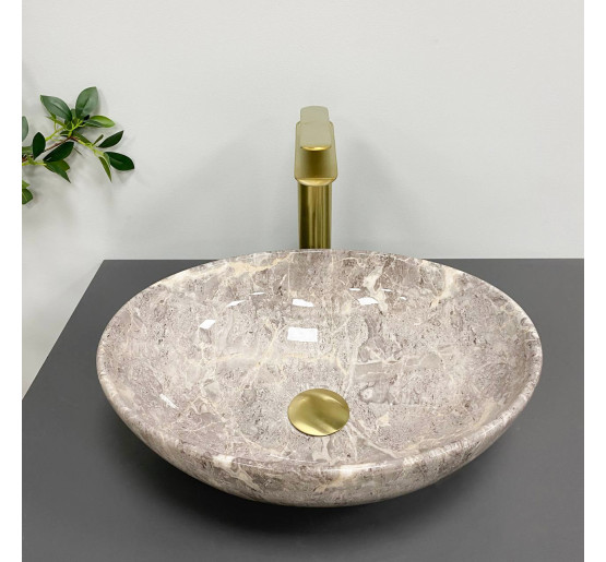 Умивальник (раковина) VBI PARMA GREY STONE GLOSSY накладний