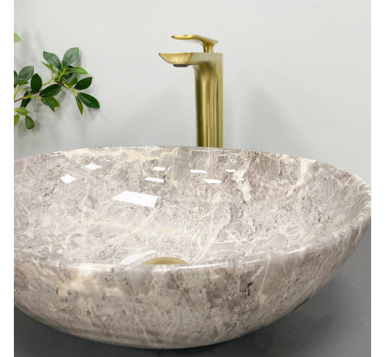 Умивальник (раковина) VBI PARMA GREY STONE GLOSSY накладний