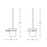 Ёршик для унитаза VBI NEPTUNE GOLD