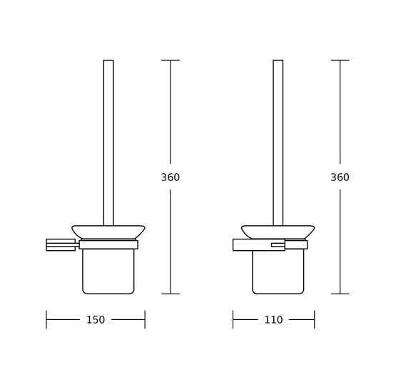 Ёршик для унитаза VBI NEPTUNE GOLD