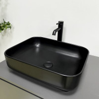 Умивальник (раковина) VBI PALERMO BLACK MATT накладний