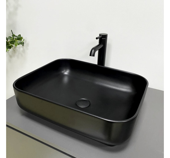 Умивальник (раковина) VBI PALERMO BLACK MATT накладний