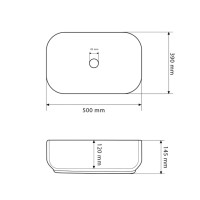 Умивальник (раковина) VBI PALERMO BLACK MATT накладний
