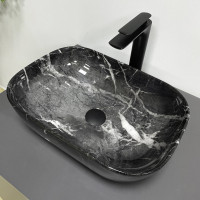 Умивальник (раковина) VBI RAVENNA BLACK OPAL GLOSSY накладний