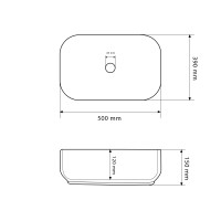 Умивальник (раковина) VBI PALERMO WHITE ROSE GOLD EDGE накладний