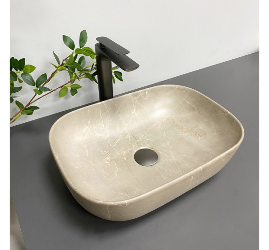 Умывальник (раковина) VBI RAVENNA BEIGE STONE MATT накладной