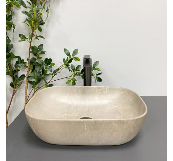 Умывальник (раковина) VBI RAVENNA BEIGE STONE MATT накладной