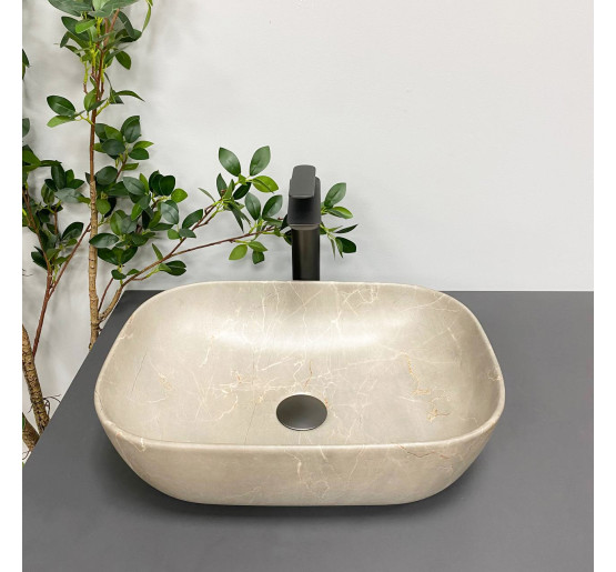 Умывальник (раковина) VBI RAVENNA BEIGE STONE MATT накладной